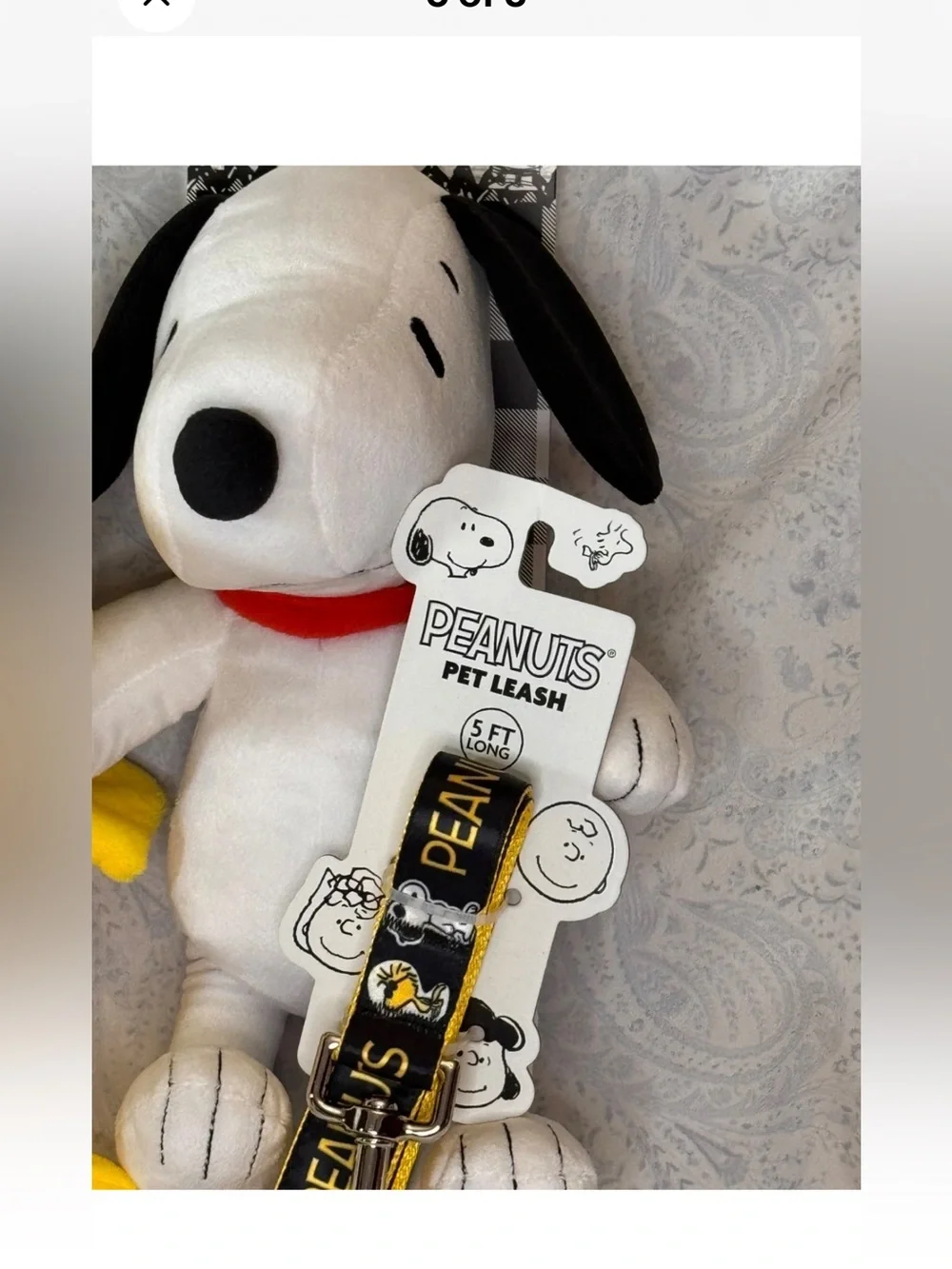 Peanuts Snoopy Dog Collar, Dog Leash, and Snoopy & Woodstock Dog Toys